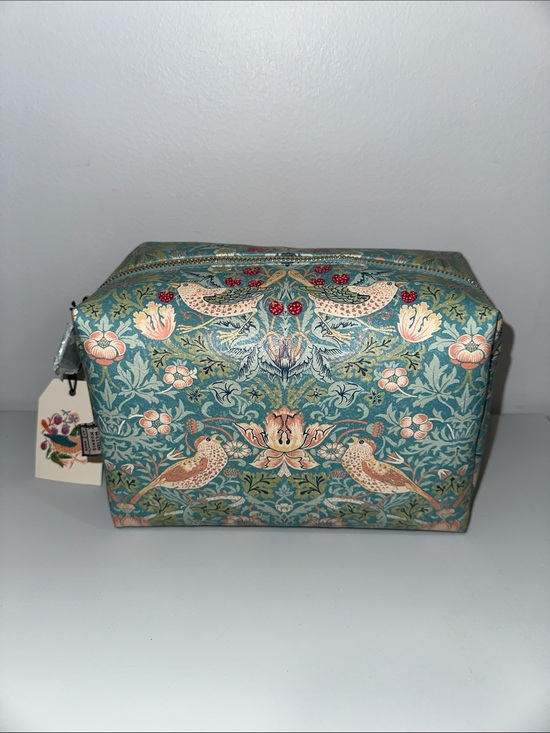 WILLIAM MORRIS Handbags - William Morris Teal Green Multi Duck Egg Strawberry Thief Large Wash Bag